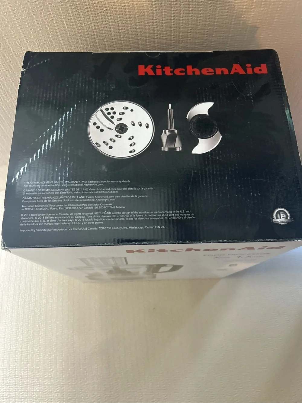 KitchenAid Silver and Black 7-Cup Food Processor - Boxed